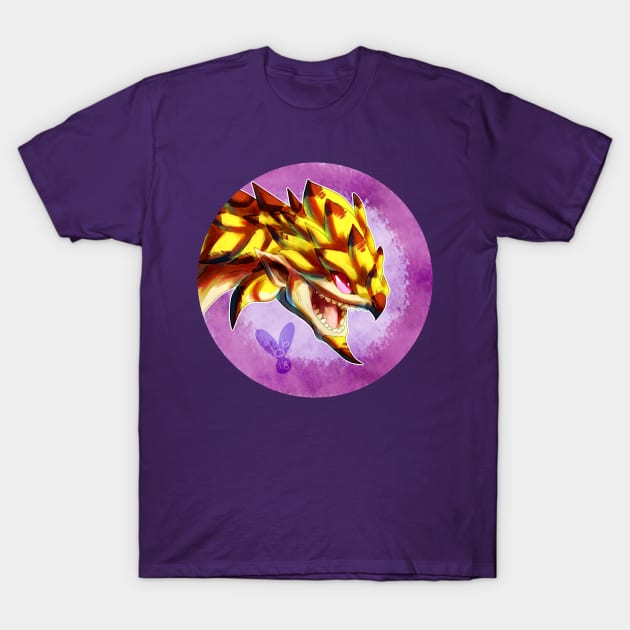 Huntable Monsters - Gold Rathian T-Shirt by BeatBawksStudio